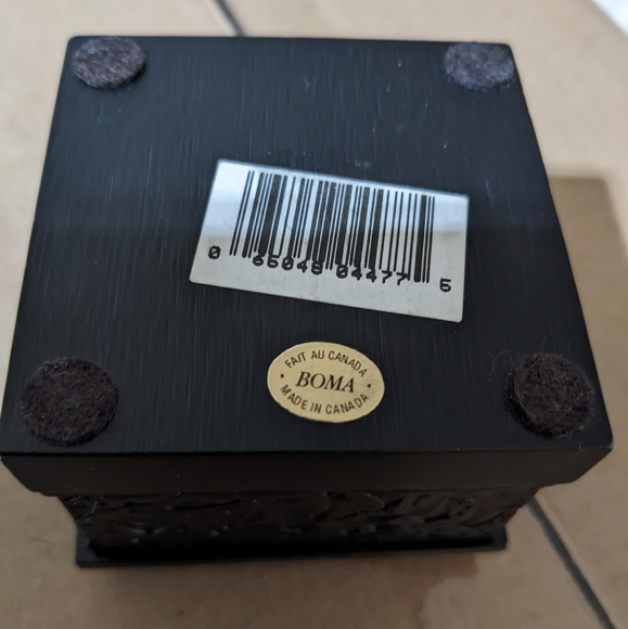 Vintage Native Square Trinket Box | Intricate Carved Design | Pewter | Boma - Picture 4 of 4